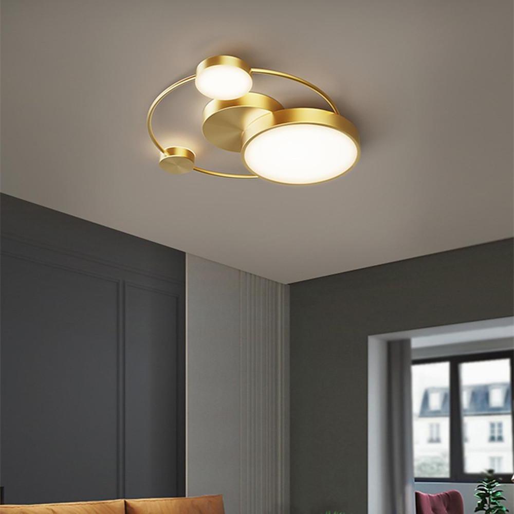 Artistic Circles Design Dimmable LED Modern Flush Mount Ceiling Light