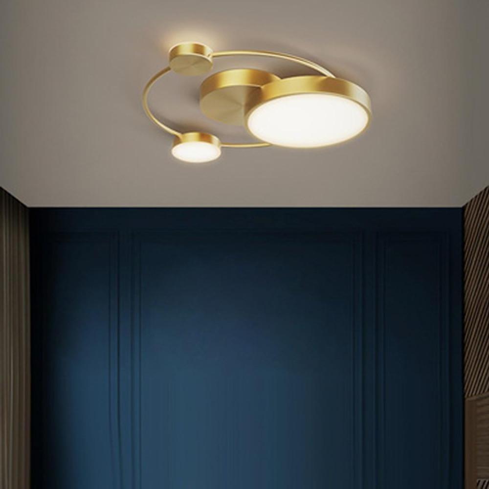 Artistic Circles Design Dimmable LED Modern Flush Mount Ceiling Light