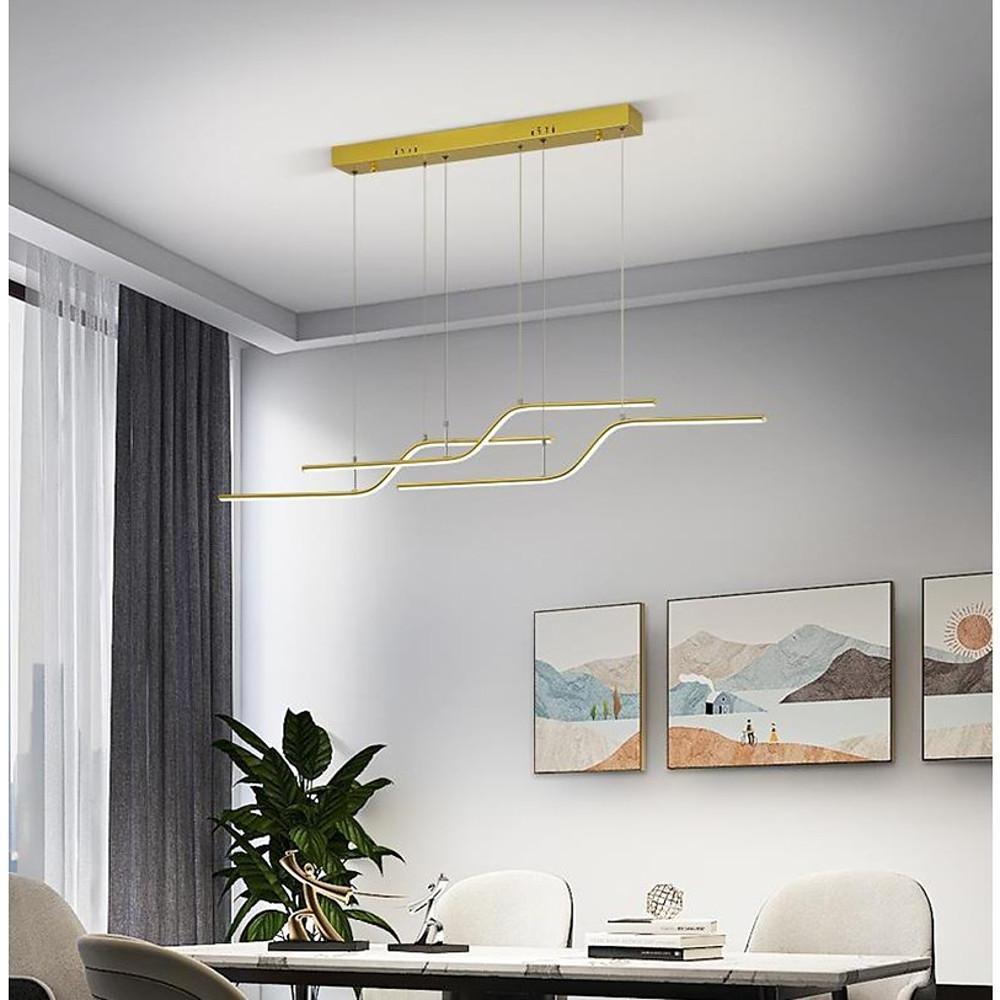 Linear Curved Minimalist LED Modern Chandelier