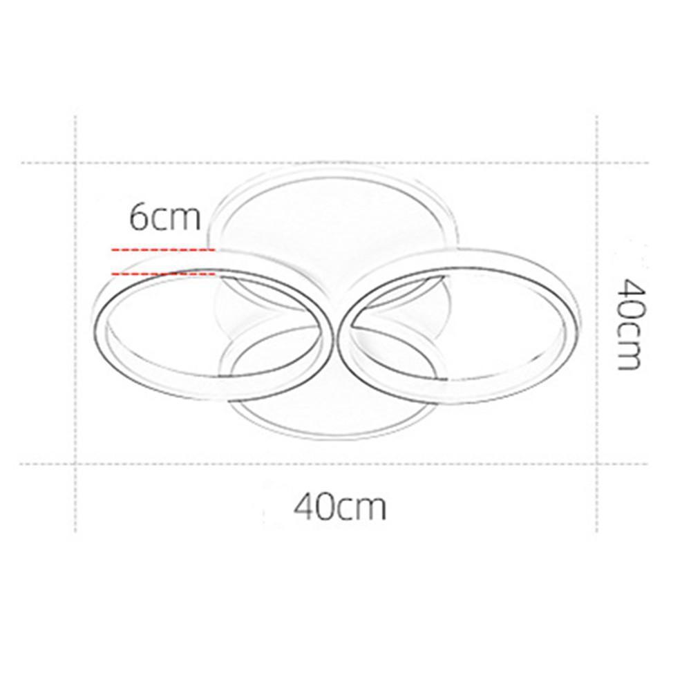 4-Circle Modern LED Flush Mount Ceiling Light – Geometric Design