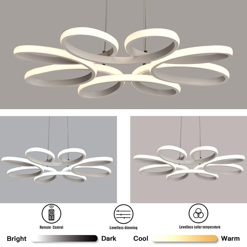 Curves Flower Dimmable LED Modern Pendant Light