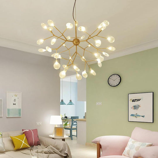36 Lights LED Cluster Design Modern Sputnik Chandelier