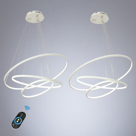 Adjustable Interweaved Ring Dimmable LED Modern Chandelier
