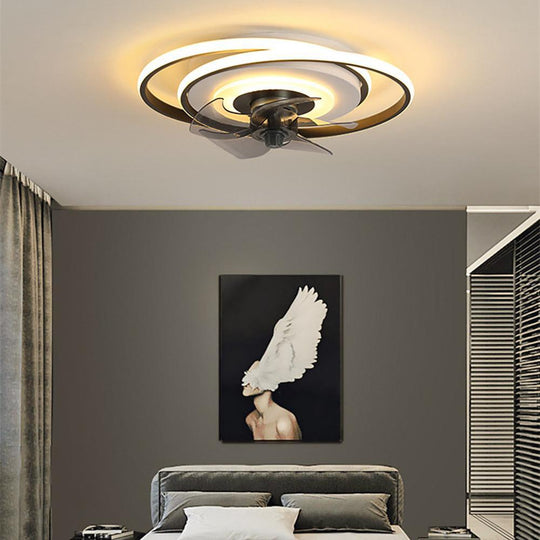 Geometric Modern Ceiling Fan with LED Light