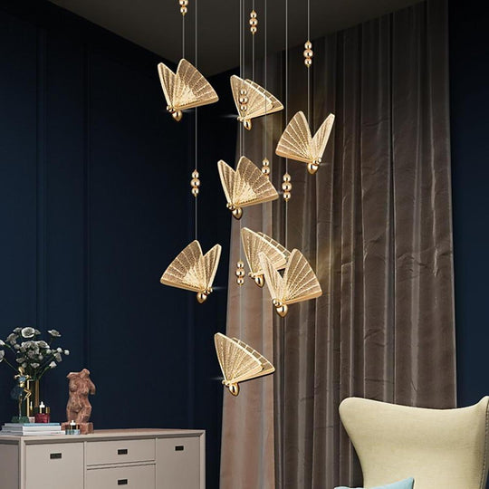 Butterfly Shaped Coastal LED Pendant Light