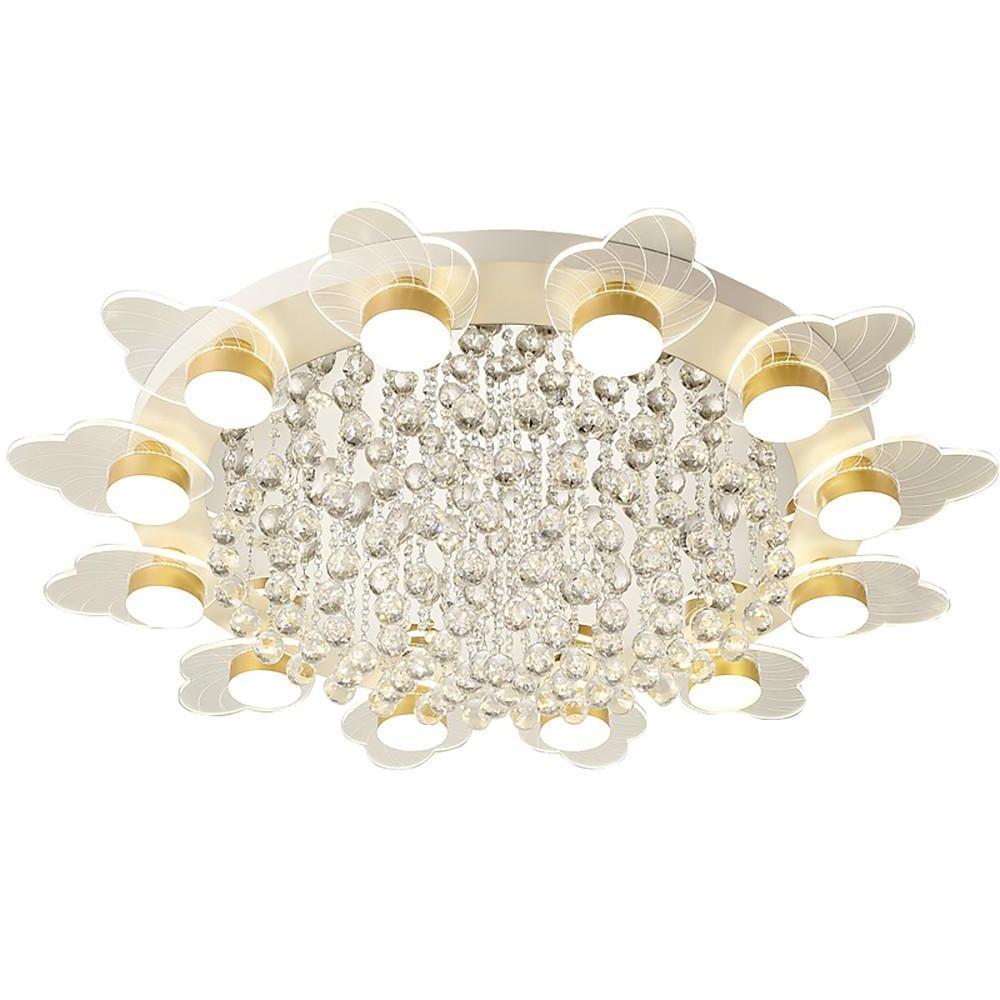 8-Light Flower Design Traditional LED Flush Mount Ceiling Light