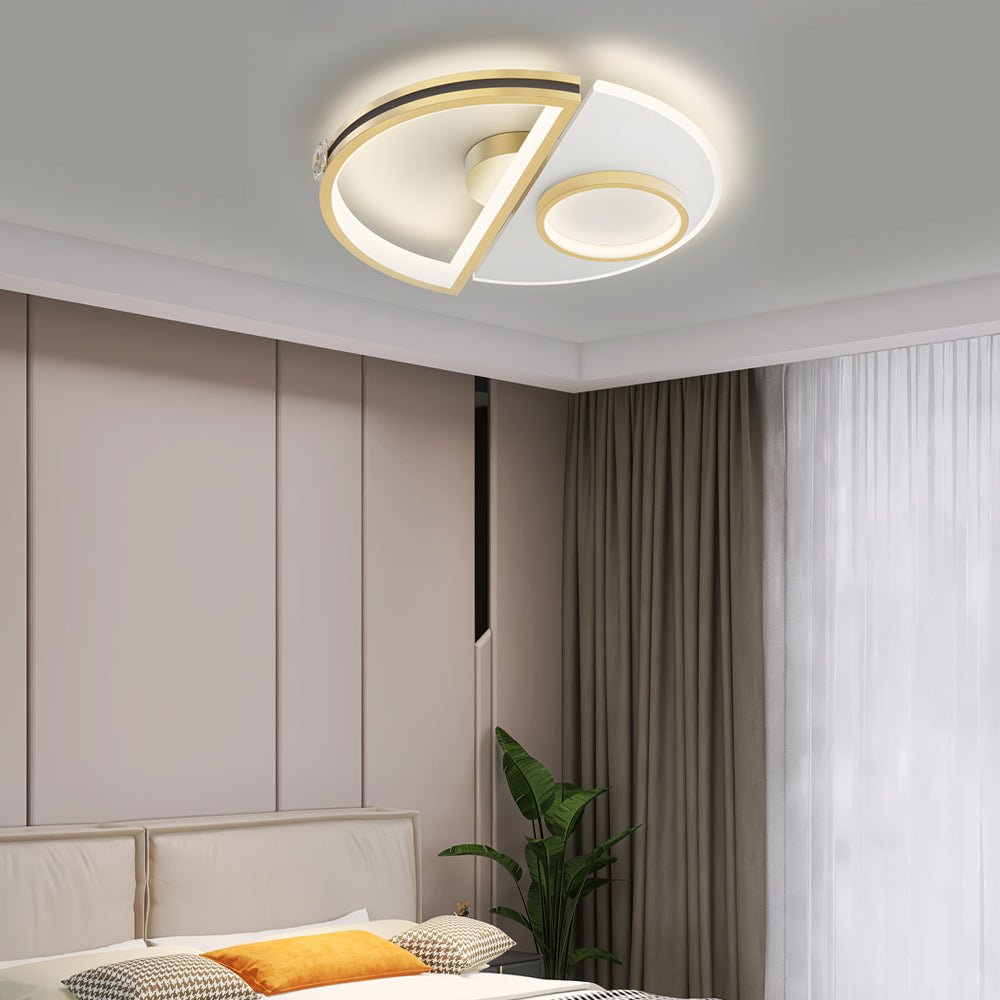 Semicircular Acrylic Ceiling Light with 3-Step Dimming
