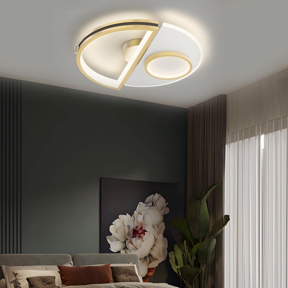 Semicircular Acrylic Ceiling Light with 3-Step Dimming