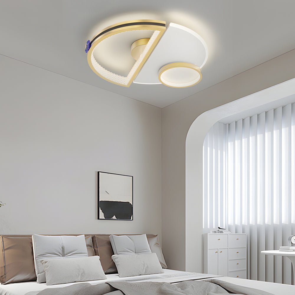 Semicircular Acrylic Ceiling Light with 3-Step Dimming