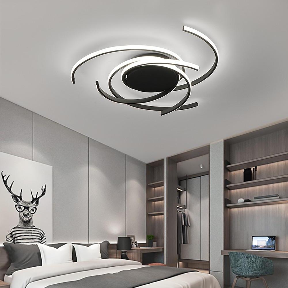 Abstract Curve Dimmable LED Nordic Ceiling Light Flush Mount Lamp