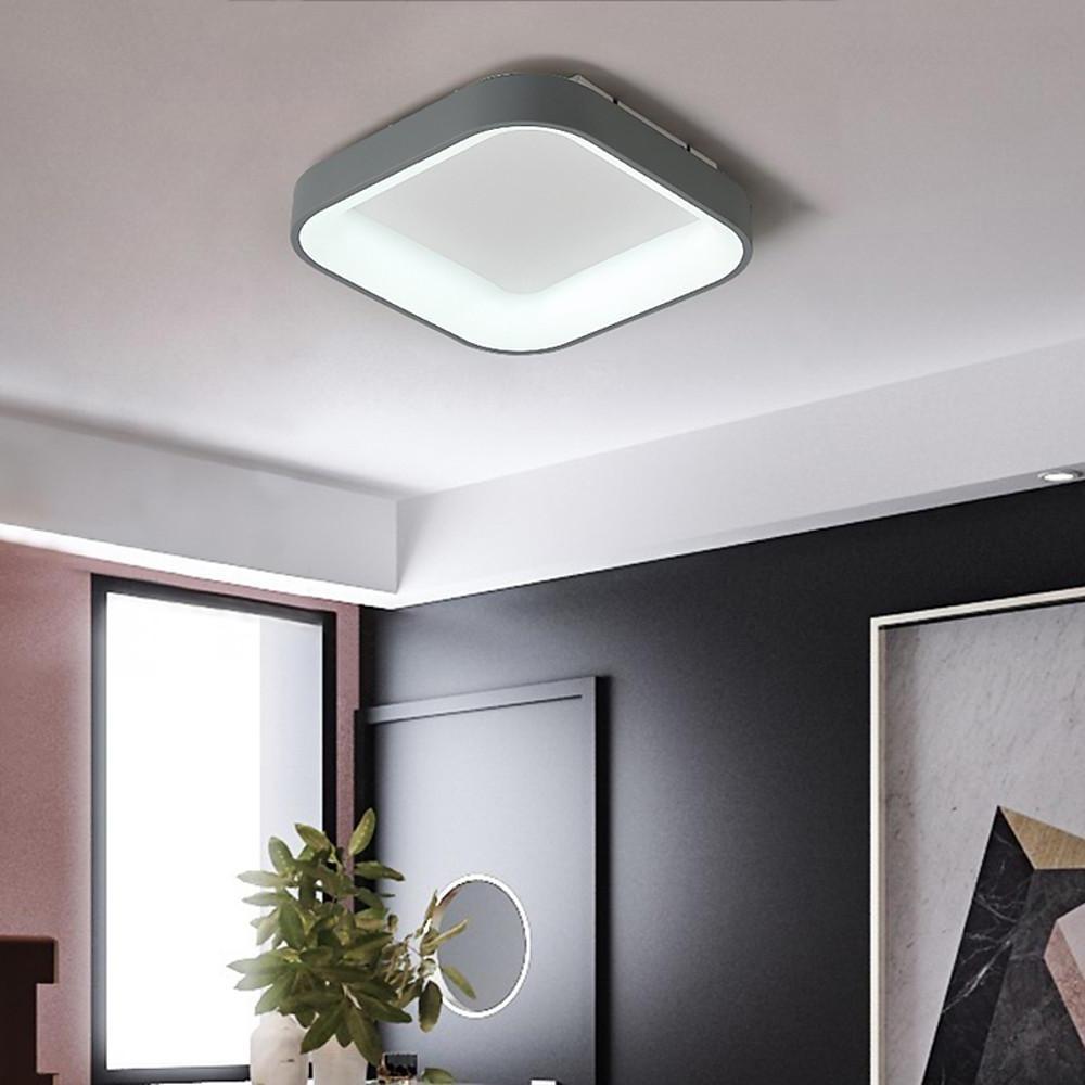 Square Shaped Modern LED Flush Mount Ceiling Light – Bedroom