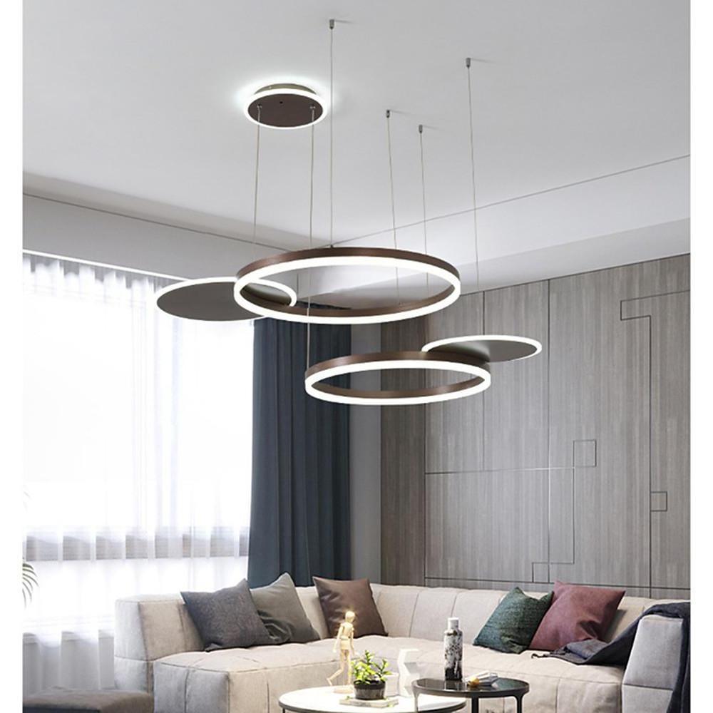 Nordic Circular 5-Light Ring LED Ceiling Chandelier – Streamlined Light Distribution