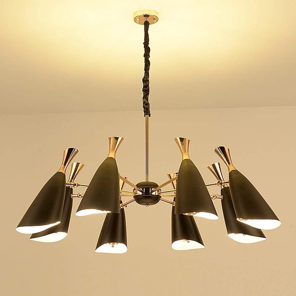8 Light LED Electroplated Metal Nordic Chandelier Ceiling Light Fixture