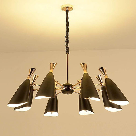 8 Light LED Electroplated Metal Nordic Chandelier Ceiling Light Fixture