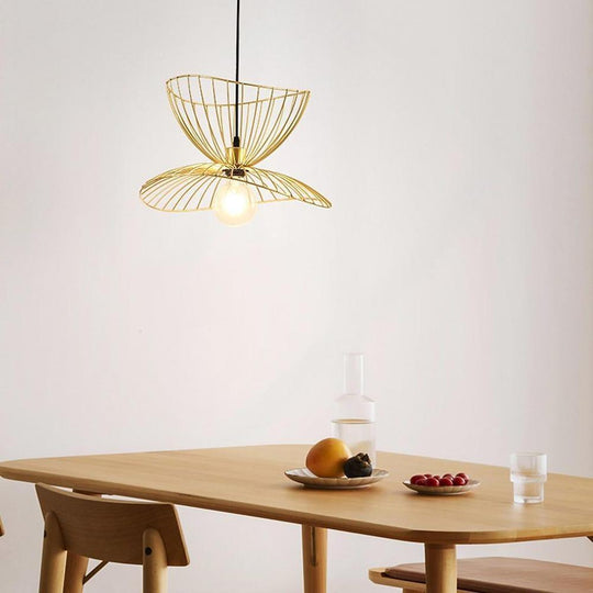 Artistic Double Wire Basket LED Vintage Pendant Light