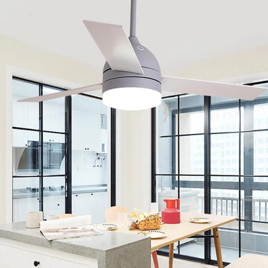 LED Nordic Ceiling Fan with Electroplated Finish