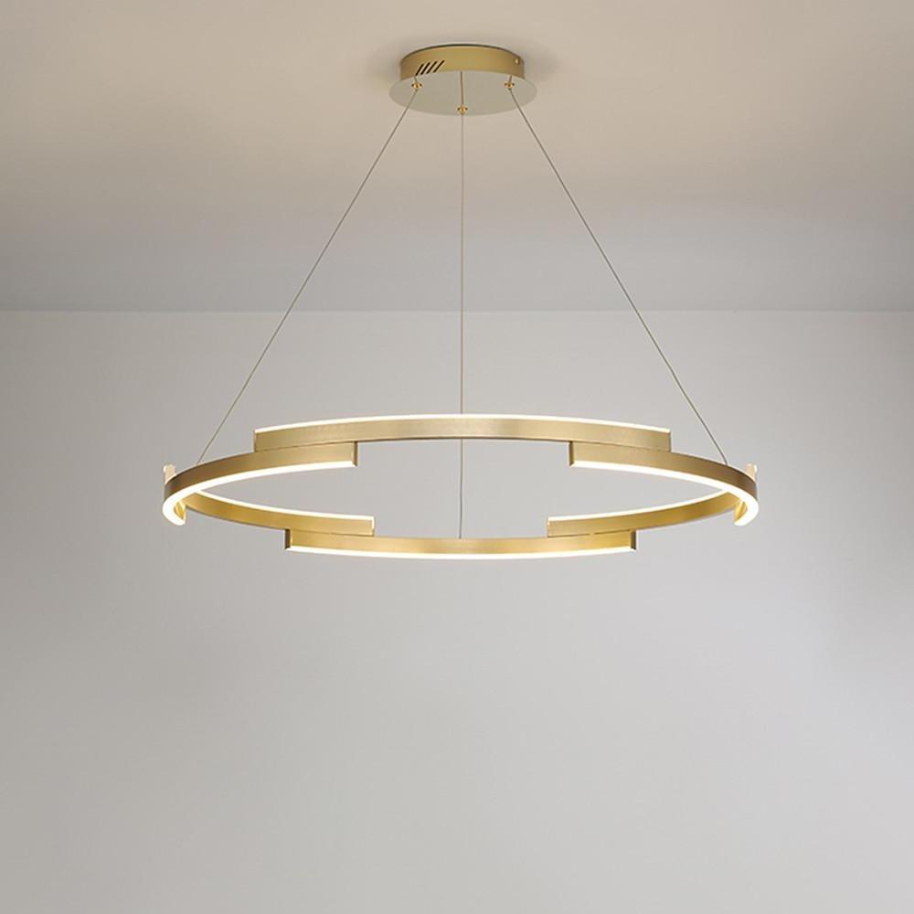 Interlocking Round Gold LED Modern Chandelier