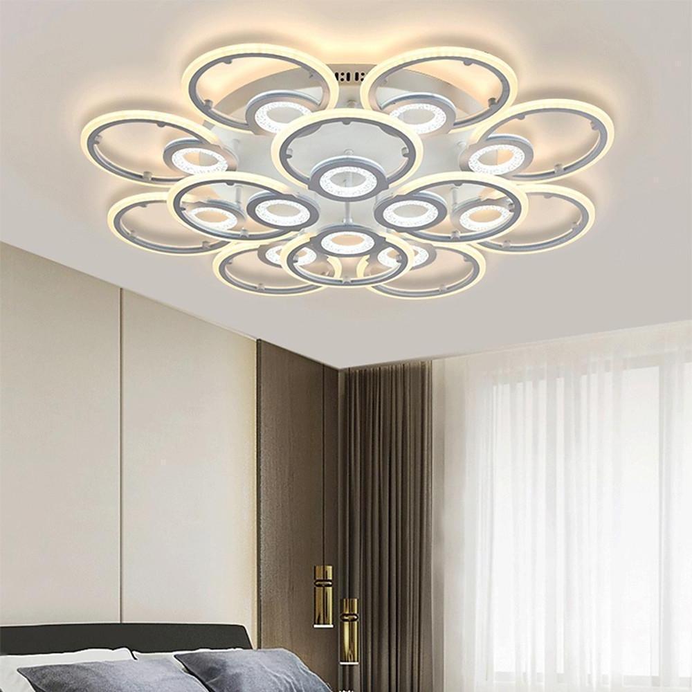 Ring Display Metal Geometric LED Flush Mount Ceiling Light