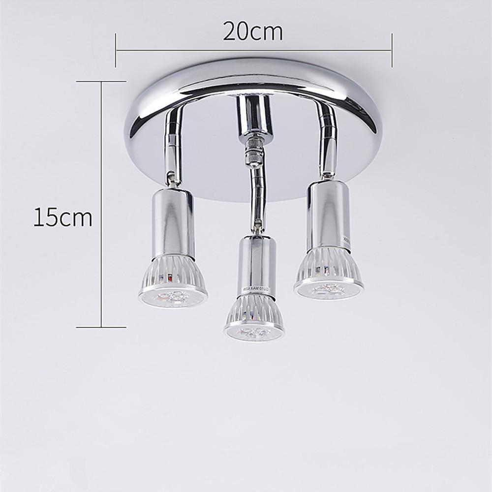 3-Light Industrial Modern Metal Black Flush Mount Ceiling Light