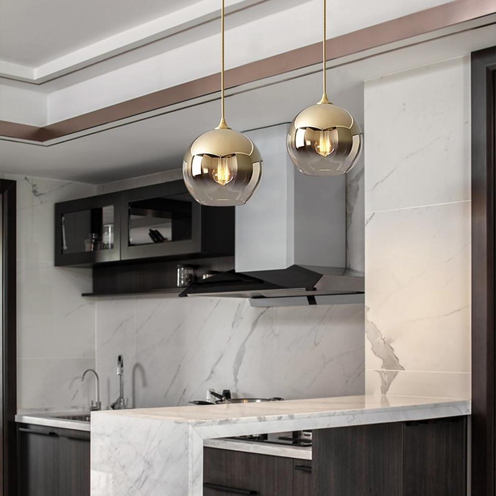 Globe – Modern Glass LED Pendant Light for Kitchen and Dining Room