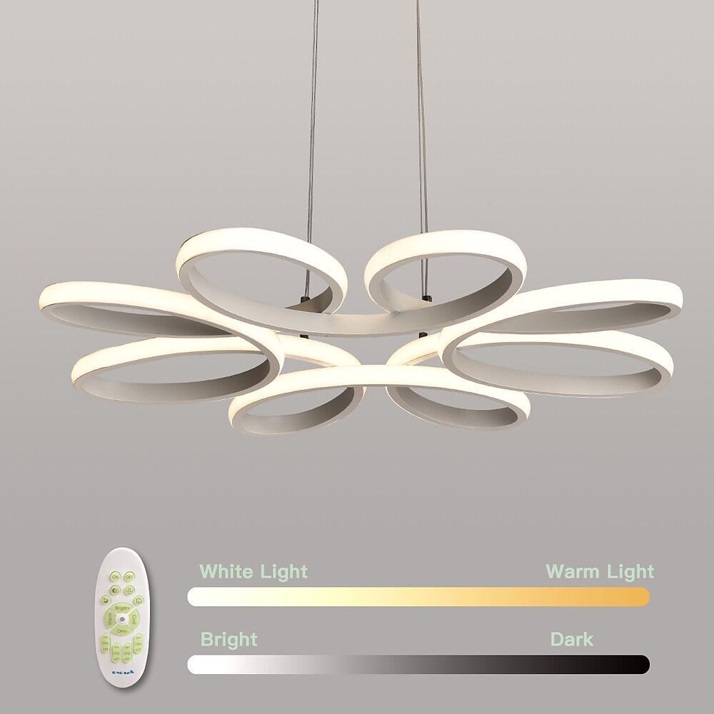 Curves Flower Dimmable LED Modern Pendant Light