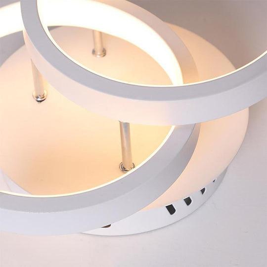 2-Circle Metal LED Flush Mount Ceiling Light