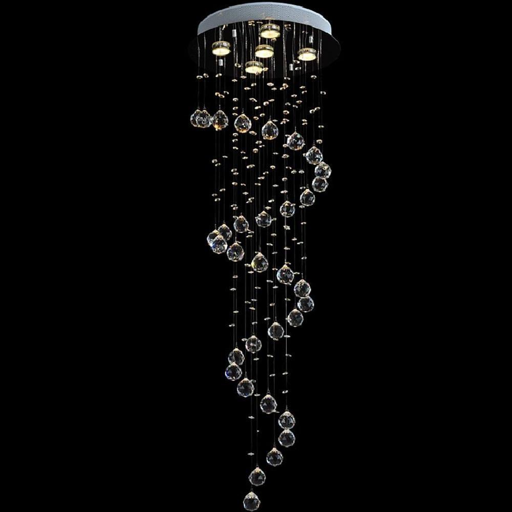 Modern Spherical Crystal LED Chandelier