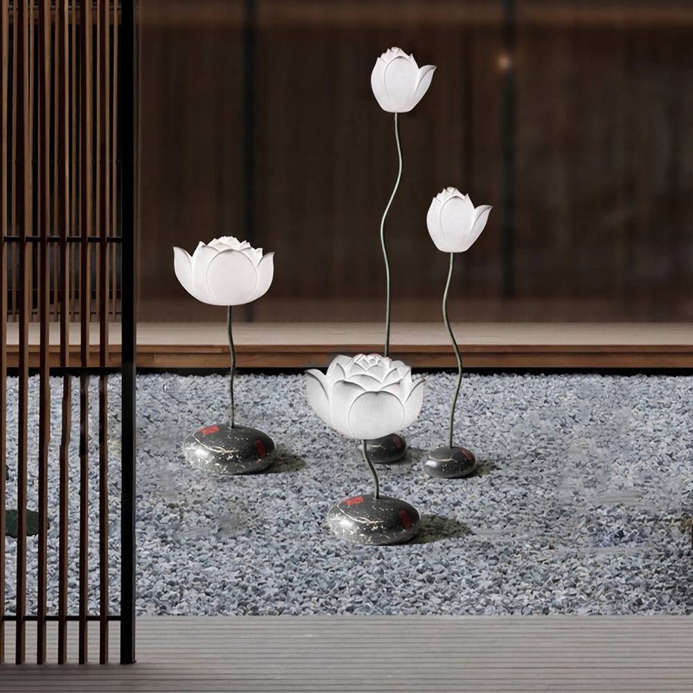 Short Fancy Lotus Aesthetics LED Flower Floor Lamp