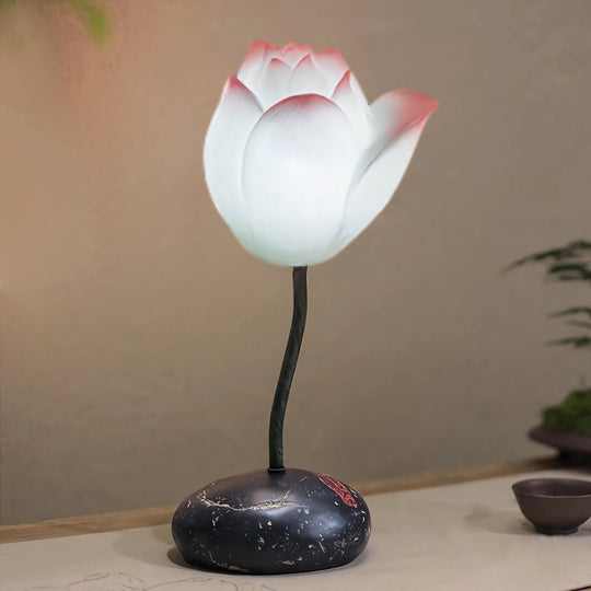 Short Fancy Lotus Aesthetics LED Flower Floor Lamp