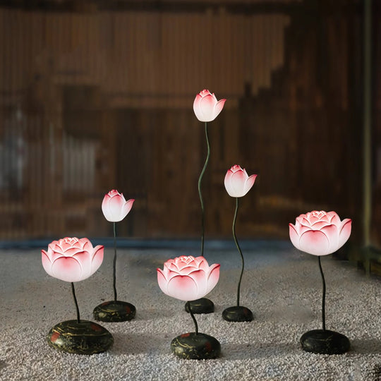 Short Fancy Lotus Aesthetics LED Flower Floor Lamp