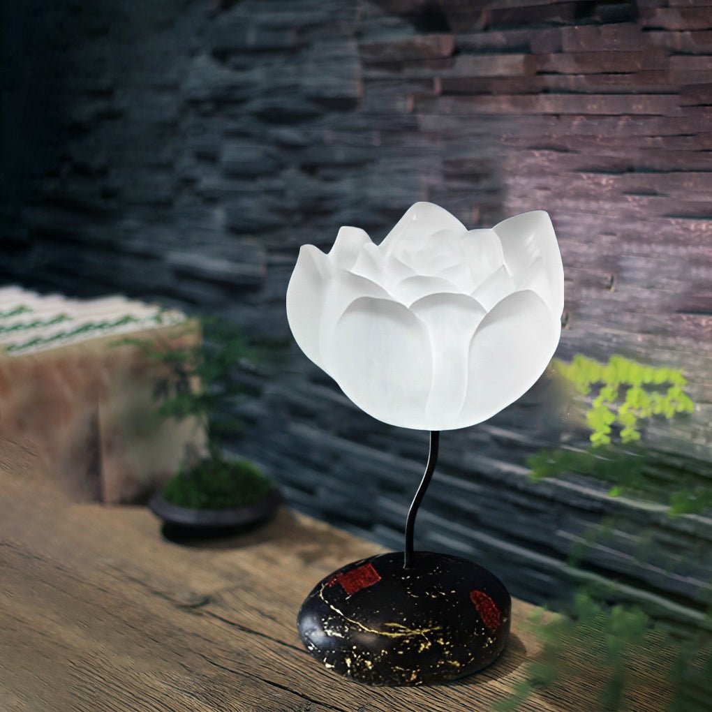 Short Fancy Lotus Aesthetics LED Flower Floor Lamp