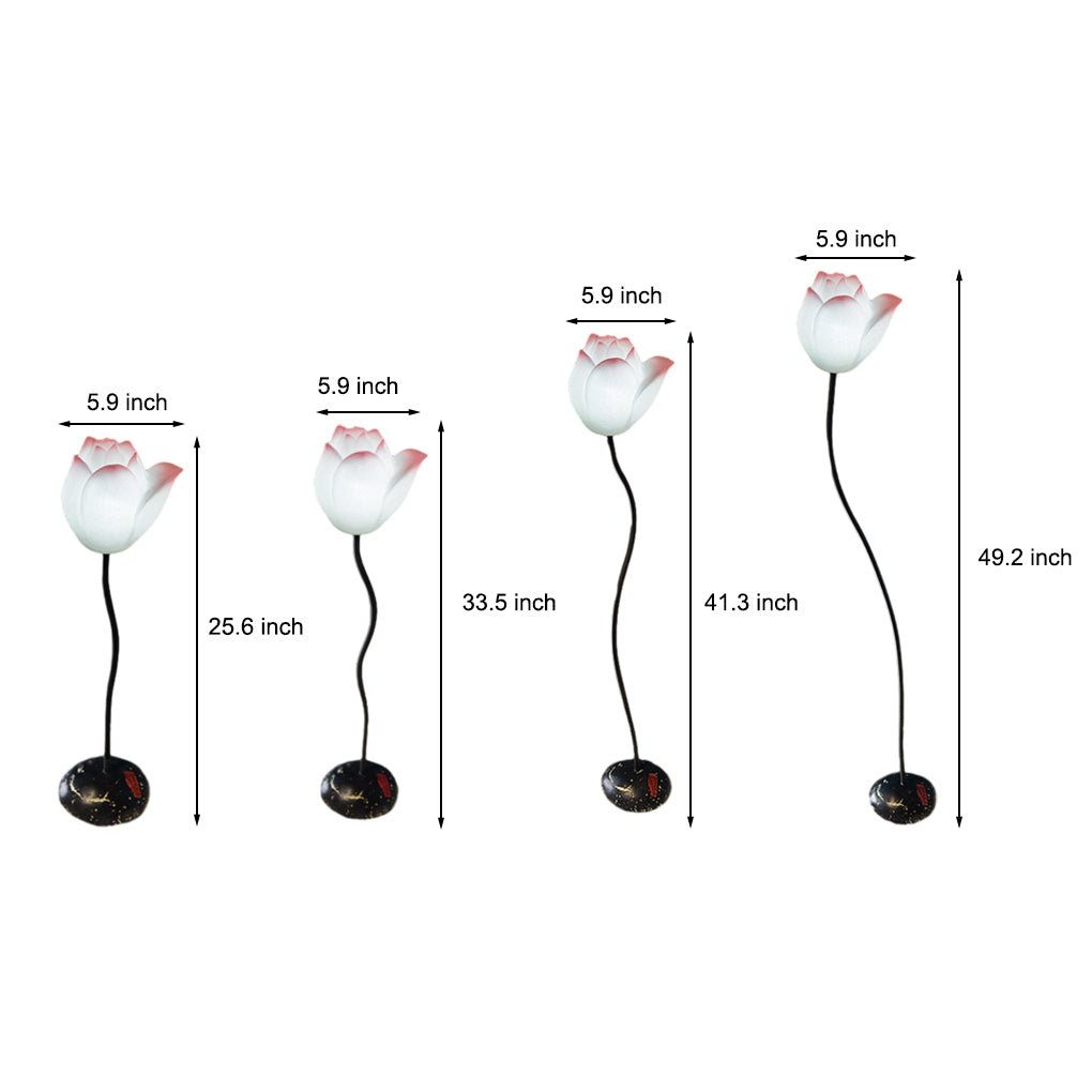 Short Fancy Lotus Aesthetics LED Flower Floor Lamp