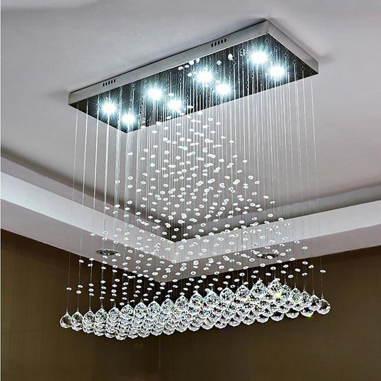 Modern 5-Layer Crystal Chandelier with LED Lighting