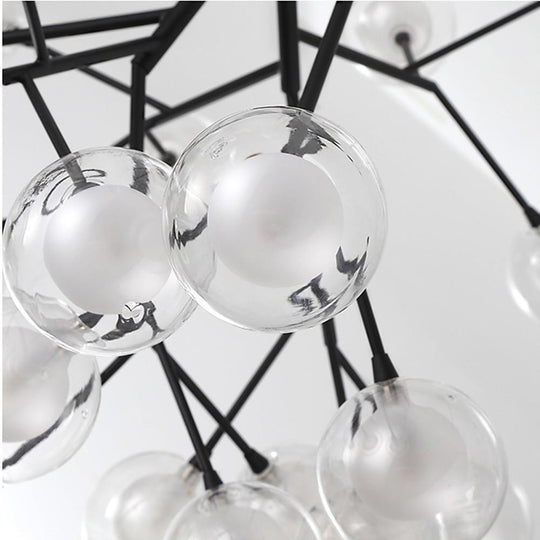 45-Light Cluster Branches Design Glass LED Modern Chandelier