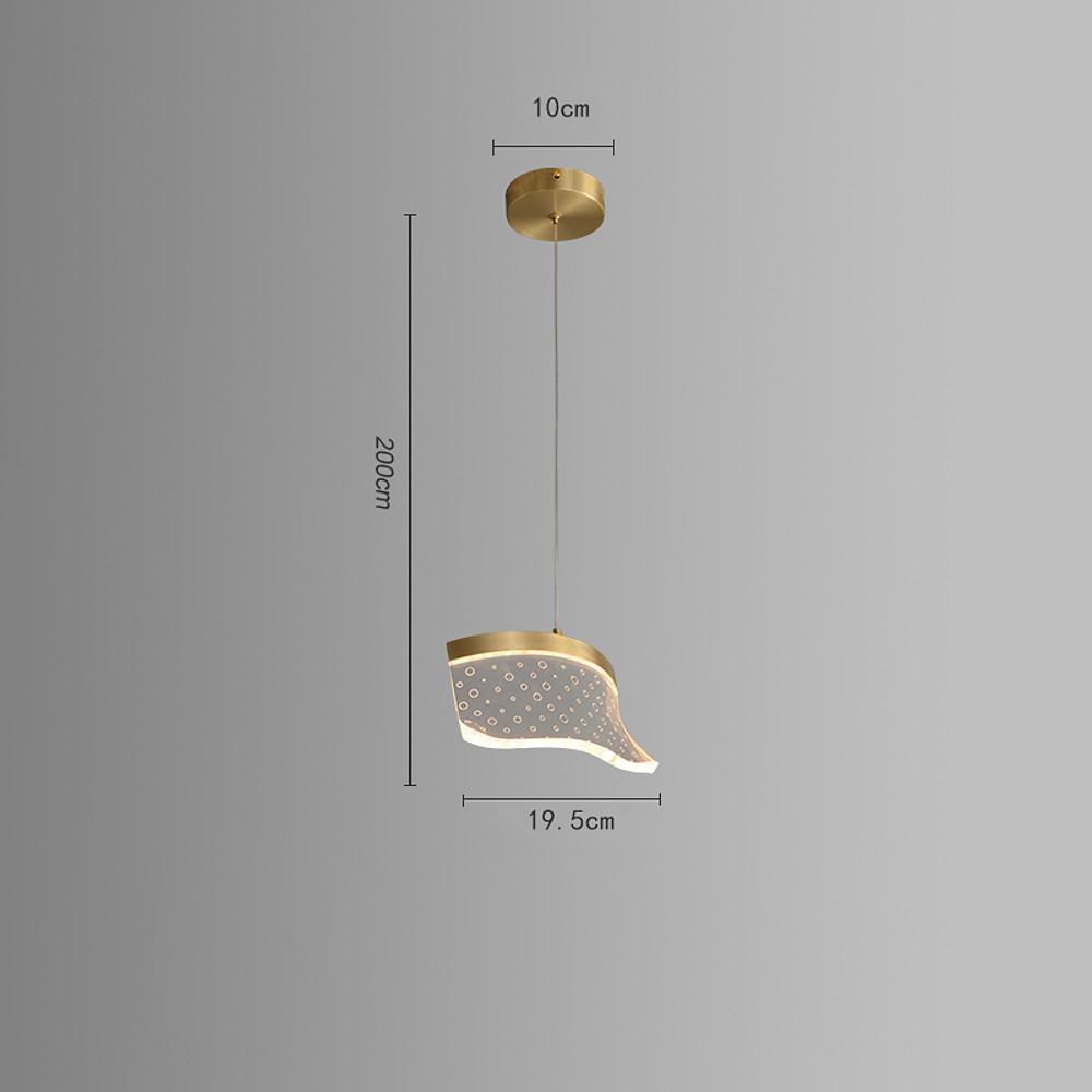 Uneven Copper Acrylic Pendant Light for Kitchen Island