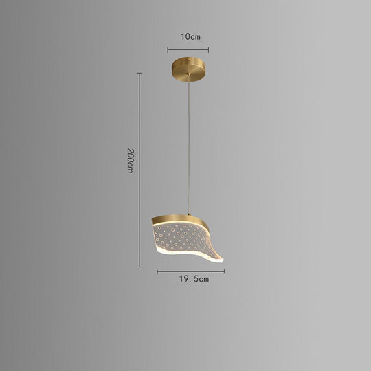Uneven Copper Acrylic Pendant Light for Kitchen Island
