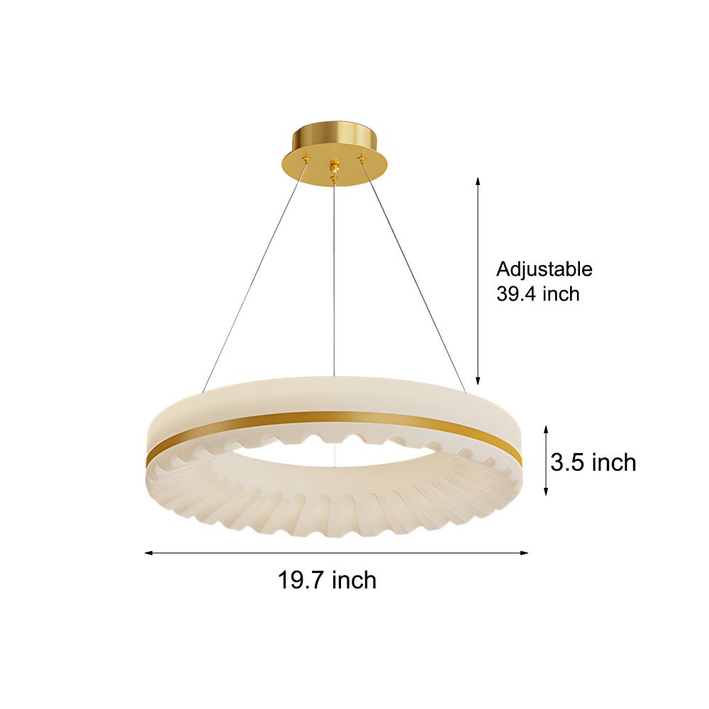Circle Clouds Ring Chandelier with 3-Step Dimming LED