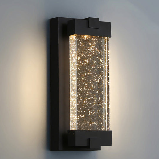 Rectangular Bubbles Crystal LED Outdoor Wall Light