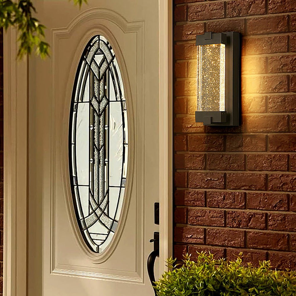 Rectangular Bubbles Crystal LED Outdoor Wall Light