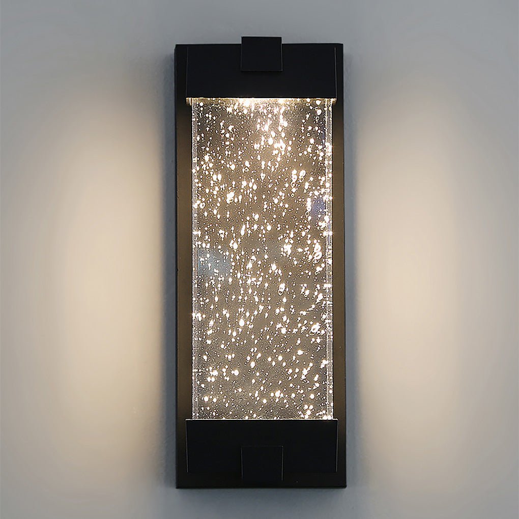 Rectangular Bubbles Crystal LED Outdoor Wall Light