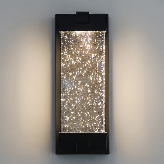 Rectangular Bubbles Crystal LED Outdoor Wall Light