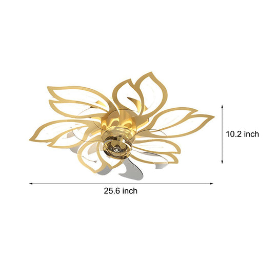 Simple Flowers 3-Step Dimming Modern Ceiling Fan Light