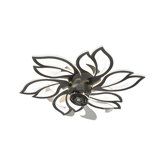 Simple Flowers 3-Step Dimming Modern Ceiling Fan Light