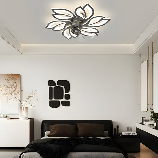 Simple Flowers 3-Step Dimming Modern Ceiling Fan Light