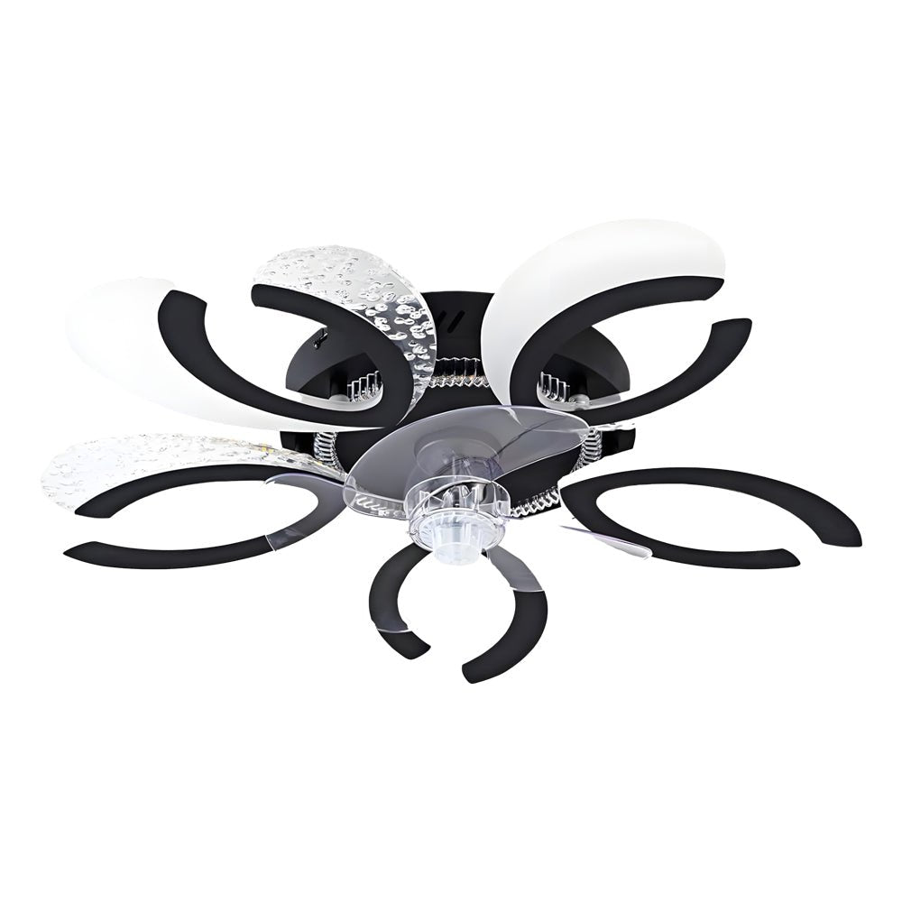 Simple Flowers Mute Timing Smart Bladeless Ceiling Fan Light