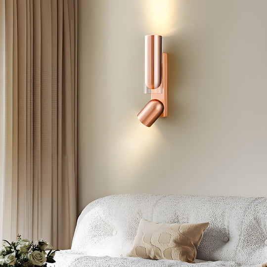 Simple Iron Cylinder Adjustable Modern Wall Lamp