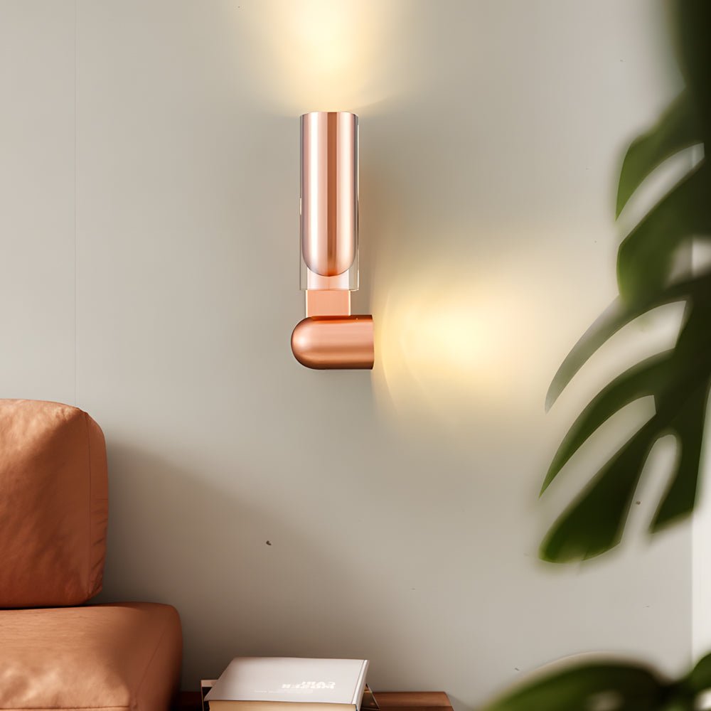 Simple Iron Cylinder Adjustable Modern Wall Lamp