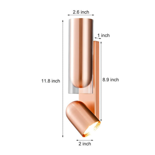 Simple Iron Cylinder Adjustable Modern Wall Lamp