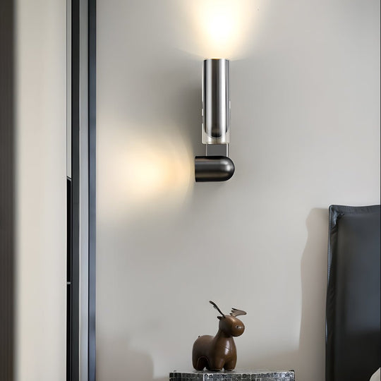 Simple Iron Cylinder Adjustable Modern Wall Lamp