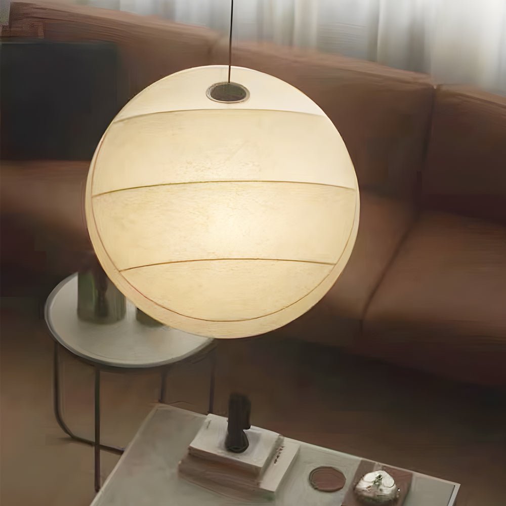 Simple Iron Silk Fabric Ball Wabi Sabi Creative Japanese Style Chandeliers